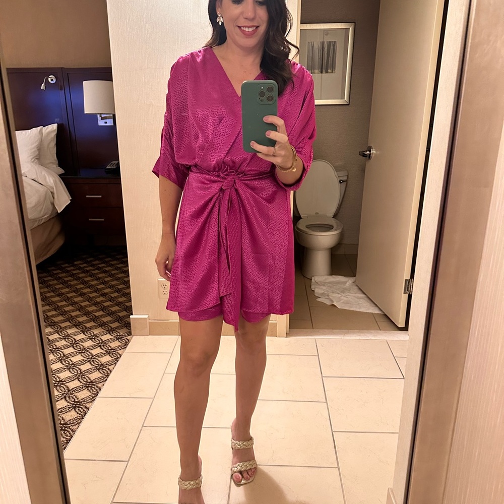 Revolve Sami Mini Dress - fuschia